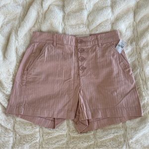 NWT Old Navy High Waist Button Up Blush Shorts